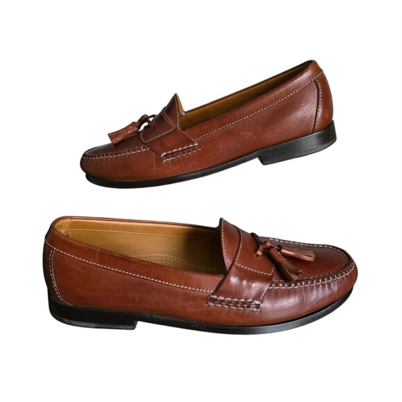 Cole Haan Pinch Tassel Loafers Mens Size 9.5D Brown Leather Shoes Made In India main image 10